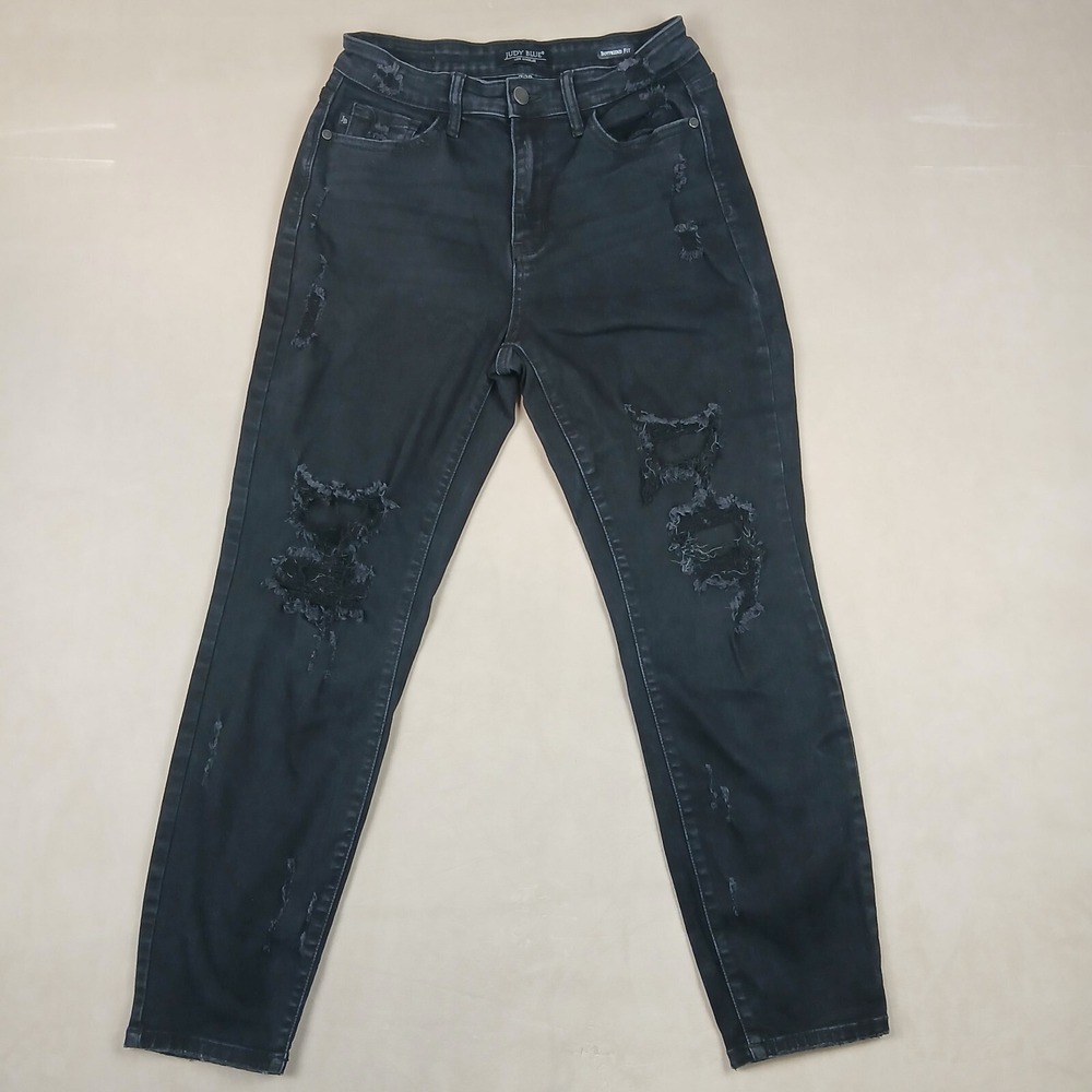 Judy Blue 7/28 26x27 Womens Ladies‎ Jeans Stretch Distressed Black